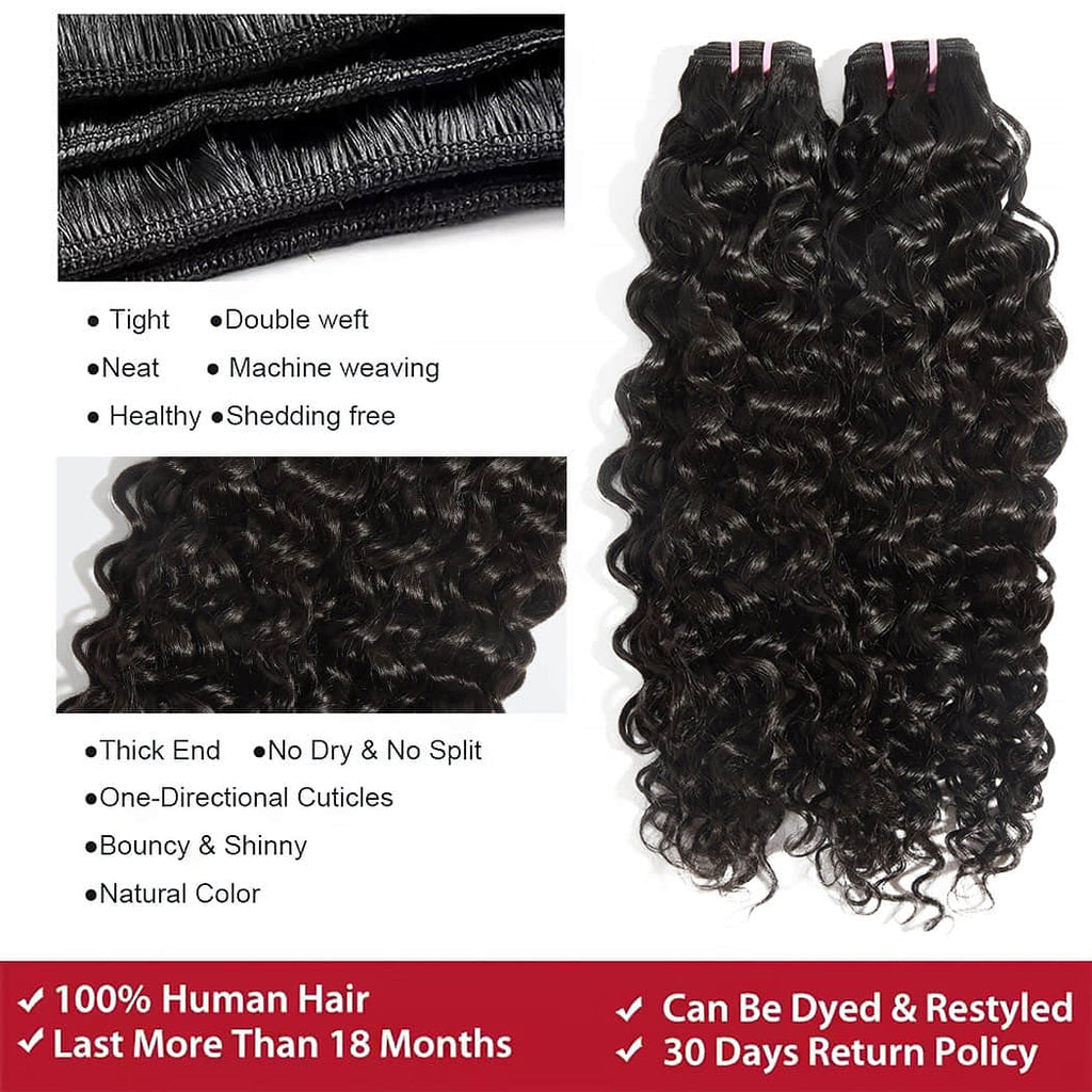 StariaHair 14-30 Inches Natural Wave Raw Vietnam Hair Bundles #1B