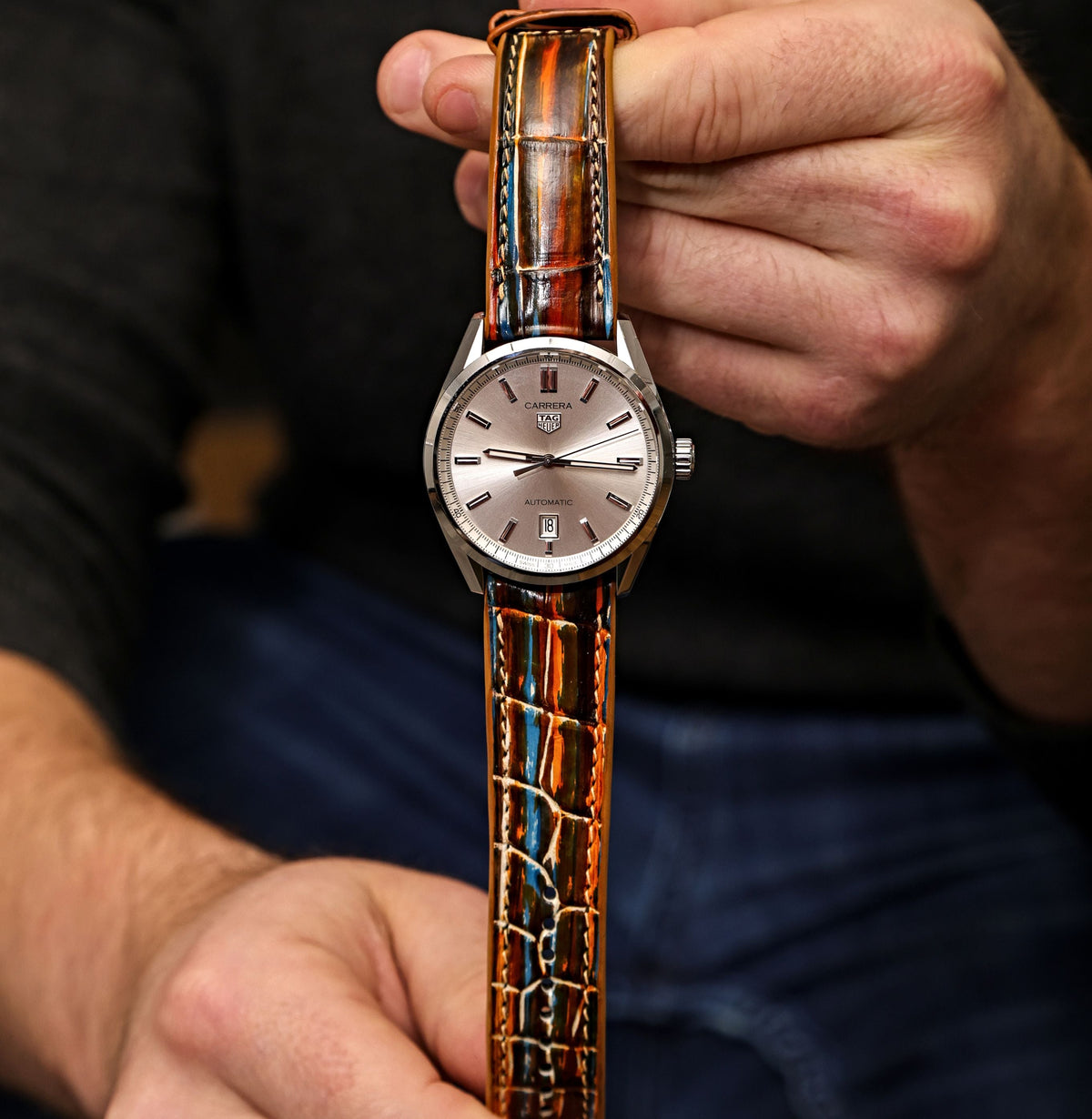 Picasso Patina Alligator Leather Watch Strap 22mm