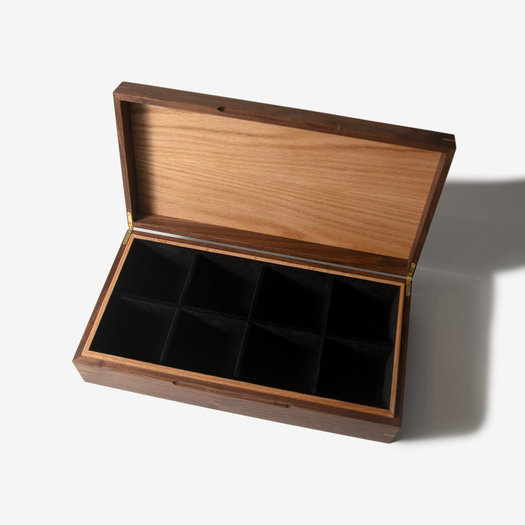 Watch Box - Black Walnut and Oak - 8 Compartments
