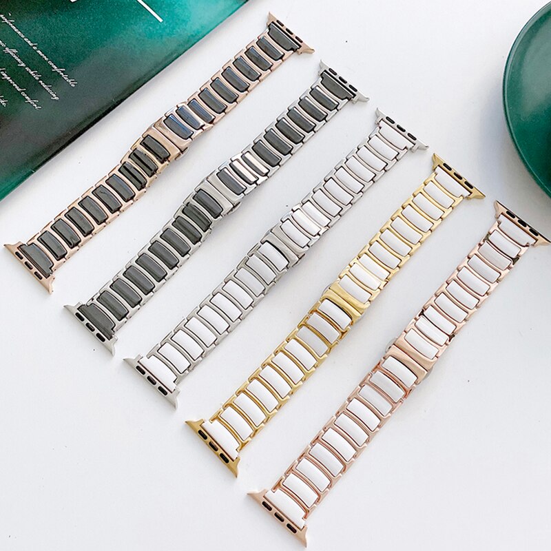 Apple Watch Ceramics+Steel Bracelet/Band Series 11/10/9/8/7/6/5/4/ SE / Ultra 1/2/3