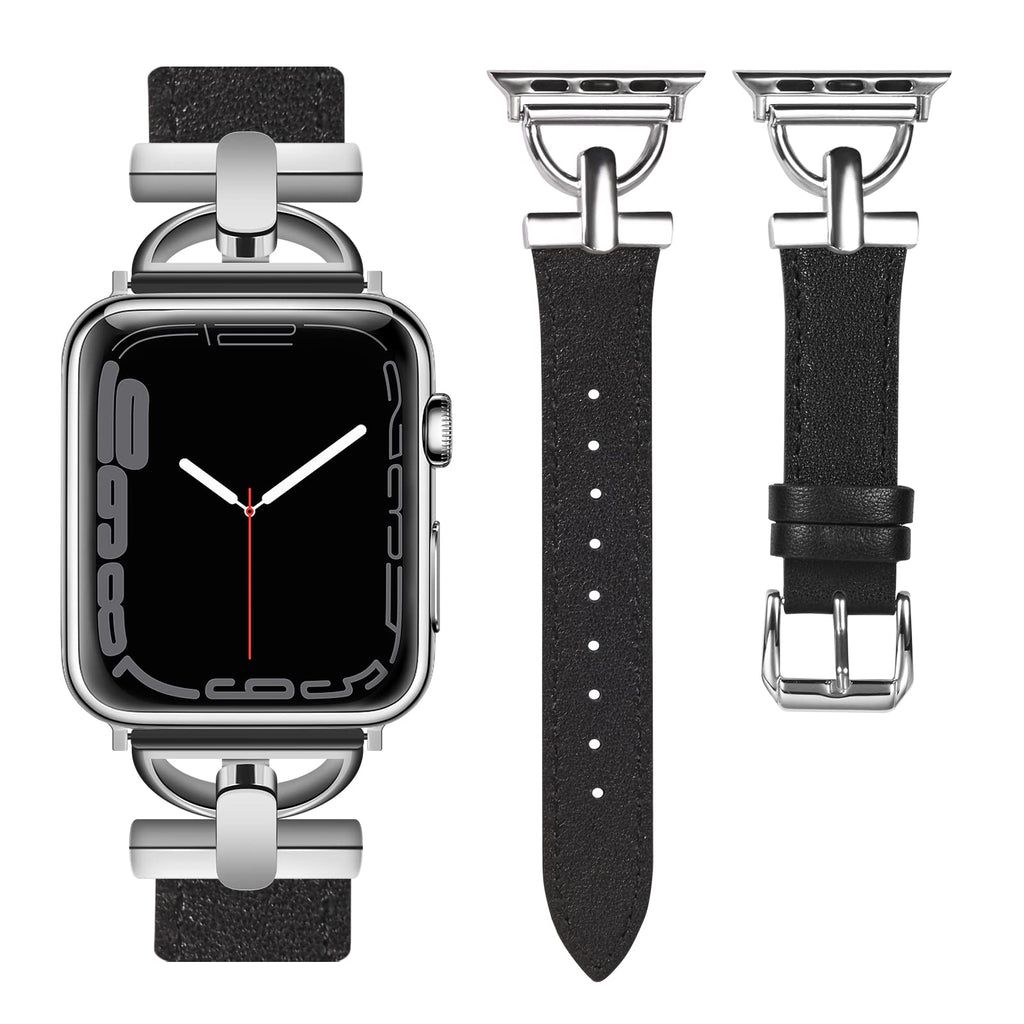 Apple Watch Leather Slim Strap Series 11/10/9/8/7/6/5/4/ SE / Ultra 1/2/3