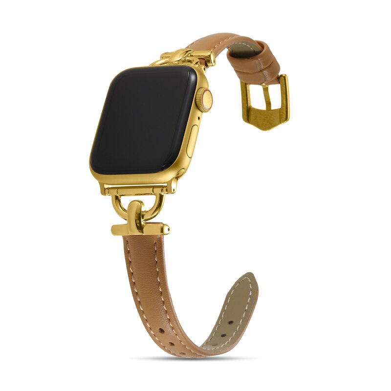Apple Watch Leather Slim Strap Series 11/10/9/8/7/6/5/4/ SE / Ultra 1/2/3