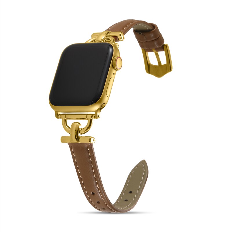 Apple Watch Leather Slim Strap Series 11/10/9/8/7/6/5/4/ SE / Ultra 1/2/3