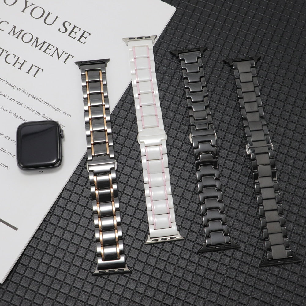 Ceramic Apple Watch Strap  Series 11/10/9/8/7/6/5/4/ SE / Ultra 1/2/3