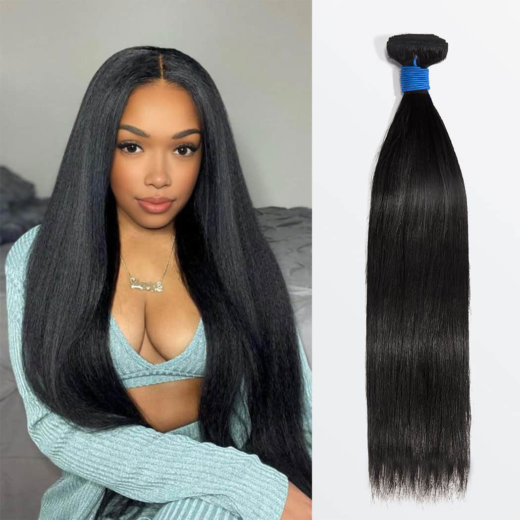 StariaHair 10-30 Inch Straight Brazilian Virgin Hair Bundles #1B