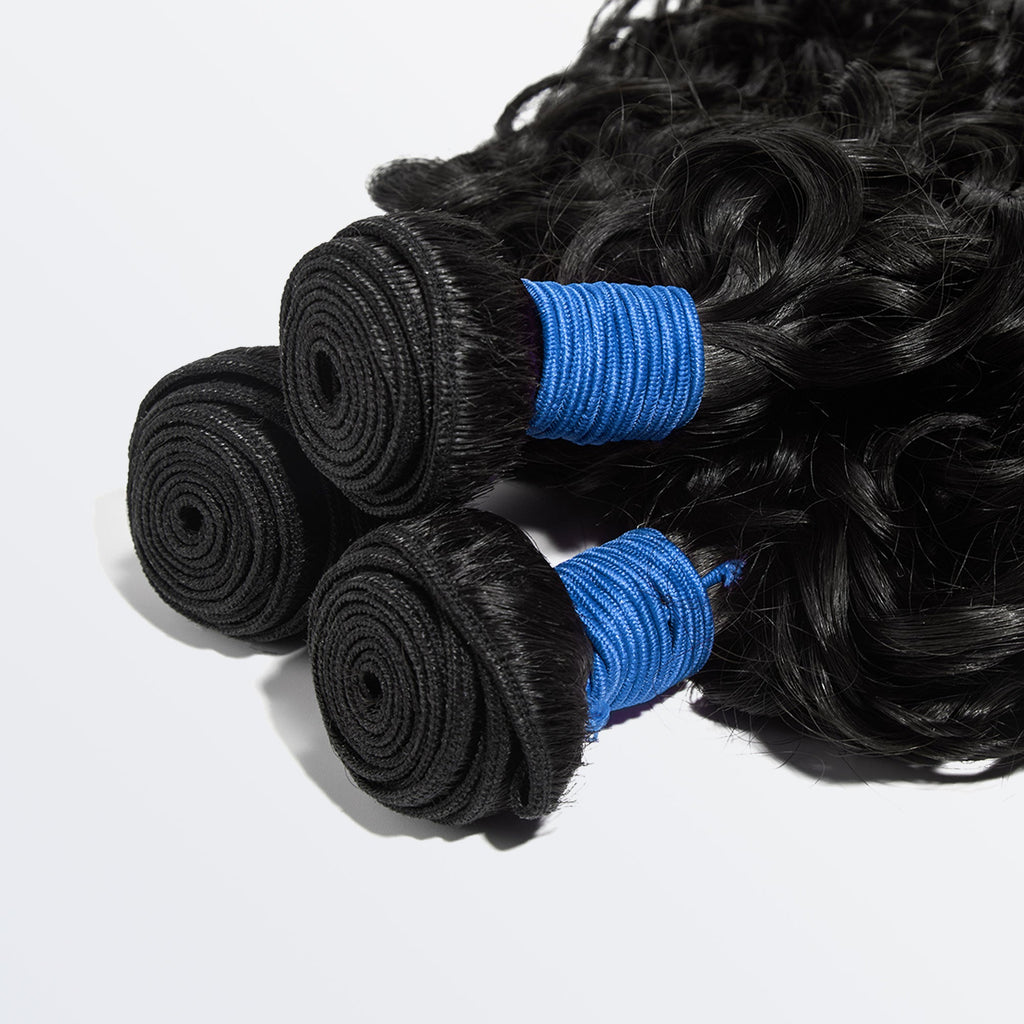 StariaHair 14-30 Inch Water Wave Brazilian Virgin Hair Bundles #1B