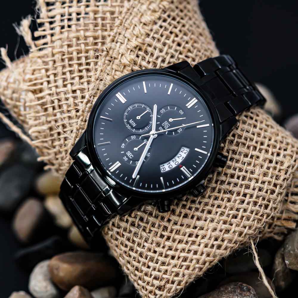 Still Here. Still Ticking. Engraved Chronograph Watch | Epilepsy Awareness Gift
