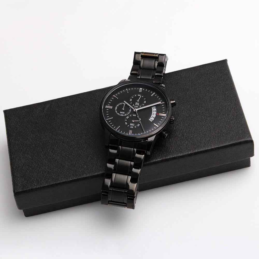 Still Here. Still Ticking. Engraved Chronograph Watch | Epilepsy Awareness Gift