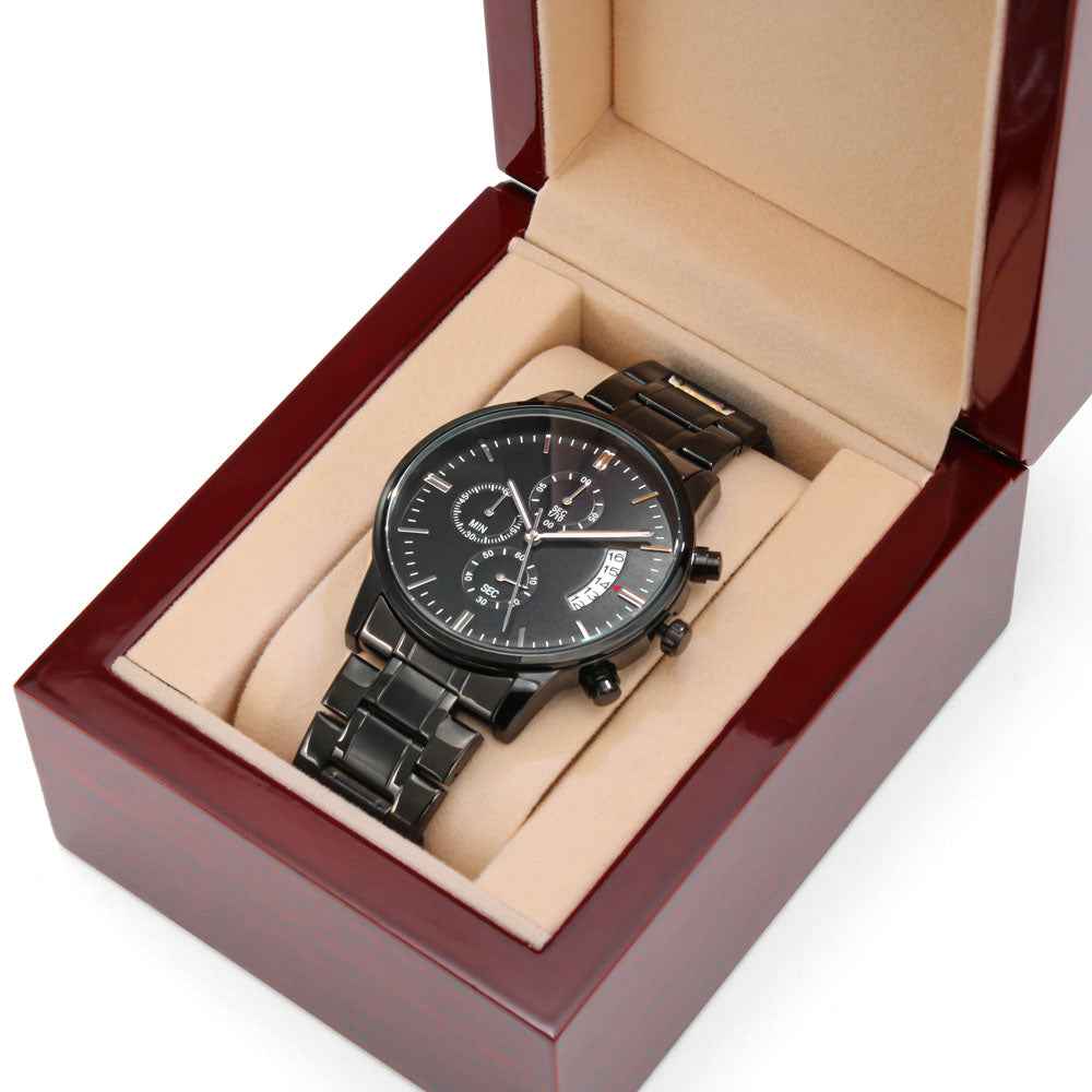 Still Here. Still Ticking. Engraved Chronograph Watch | Epilepsy Awareness Gift