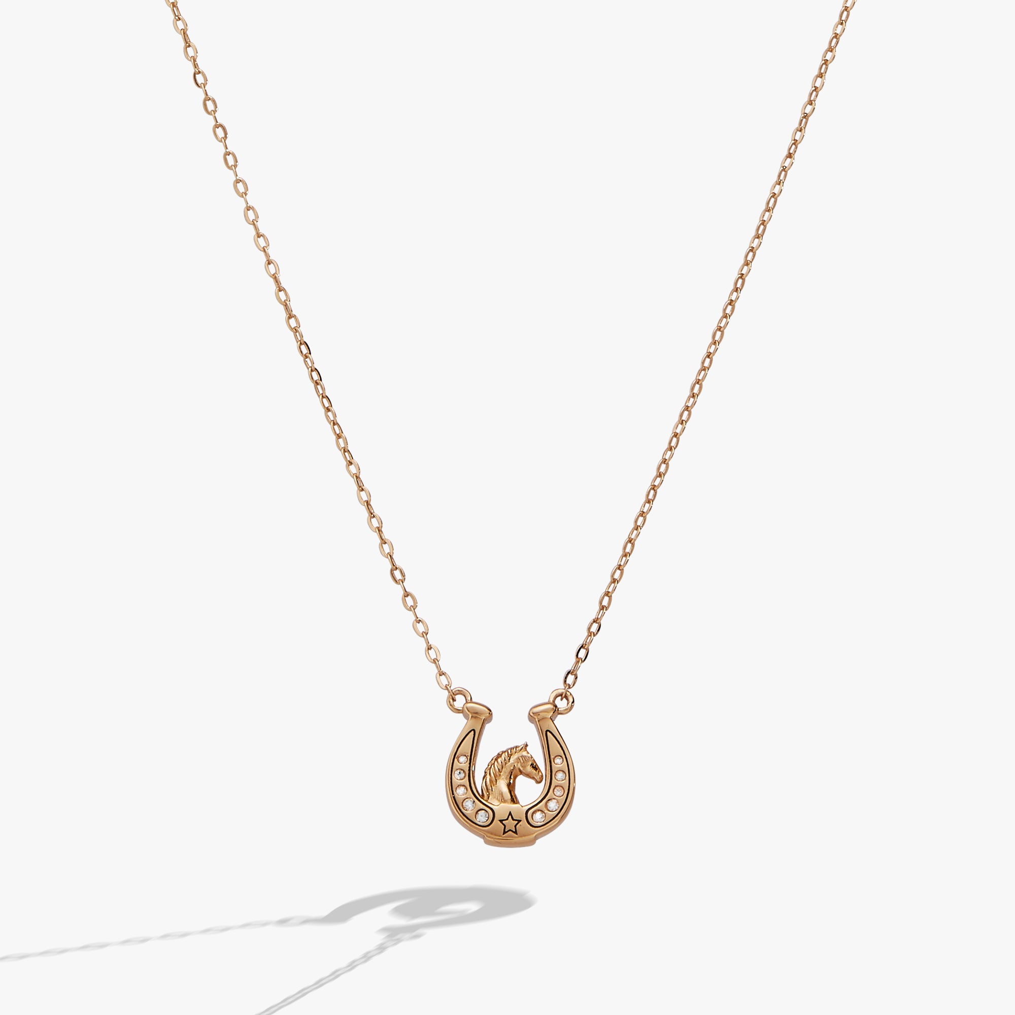 'Horse Girl At Heart' Horseshoe Necklace