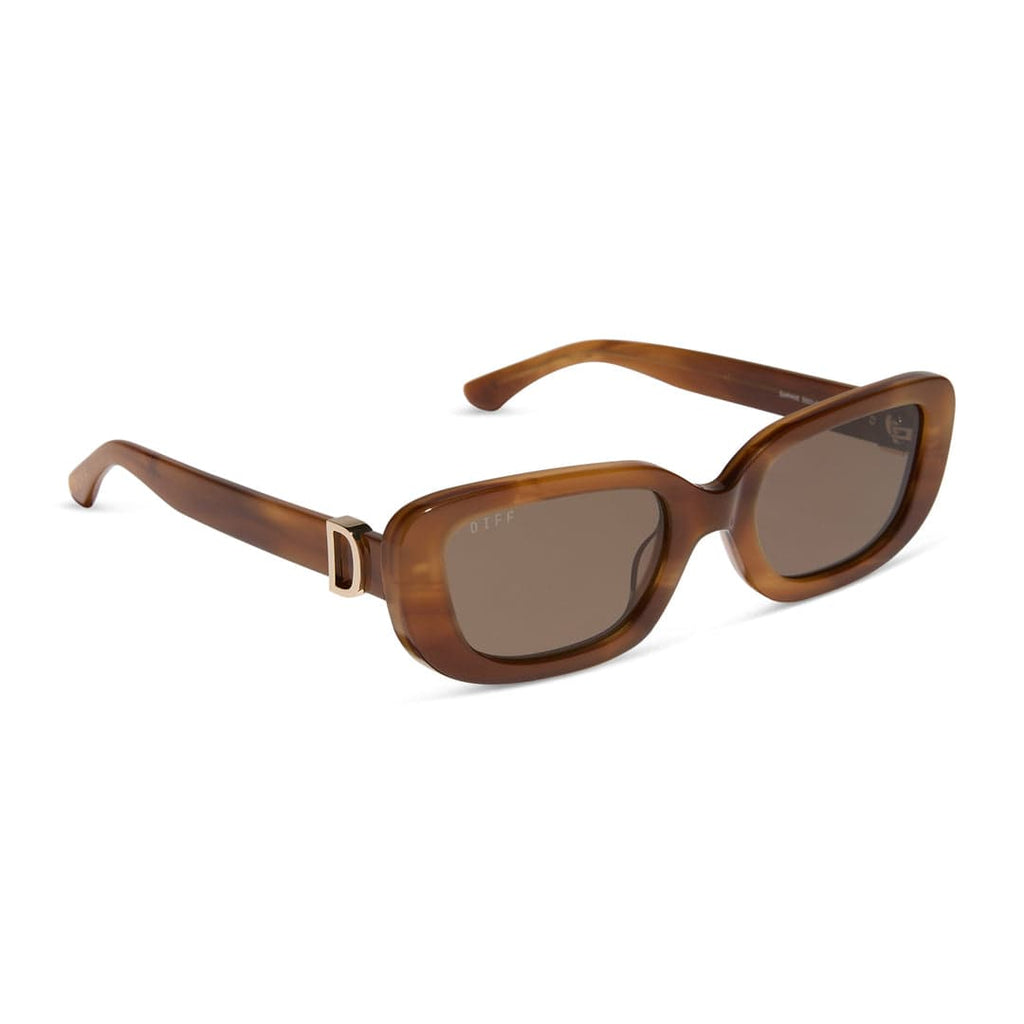 Daphne by DIFF Polarized Sunglasses in Tawny Tortoise
