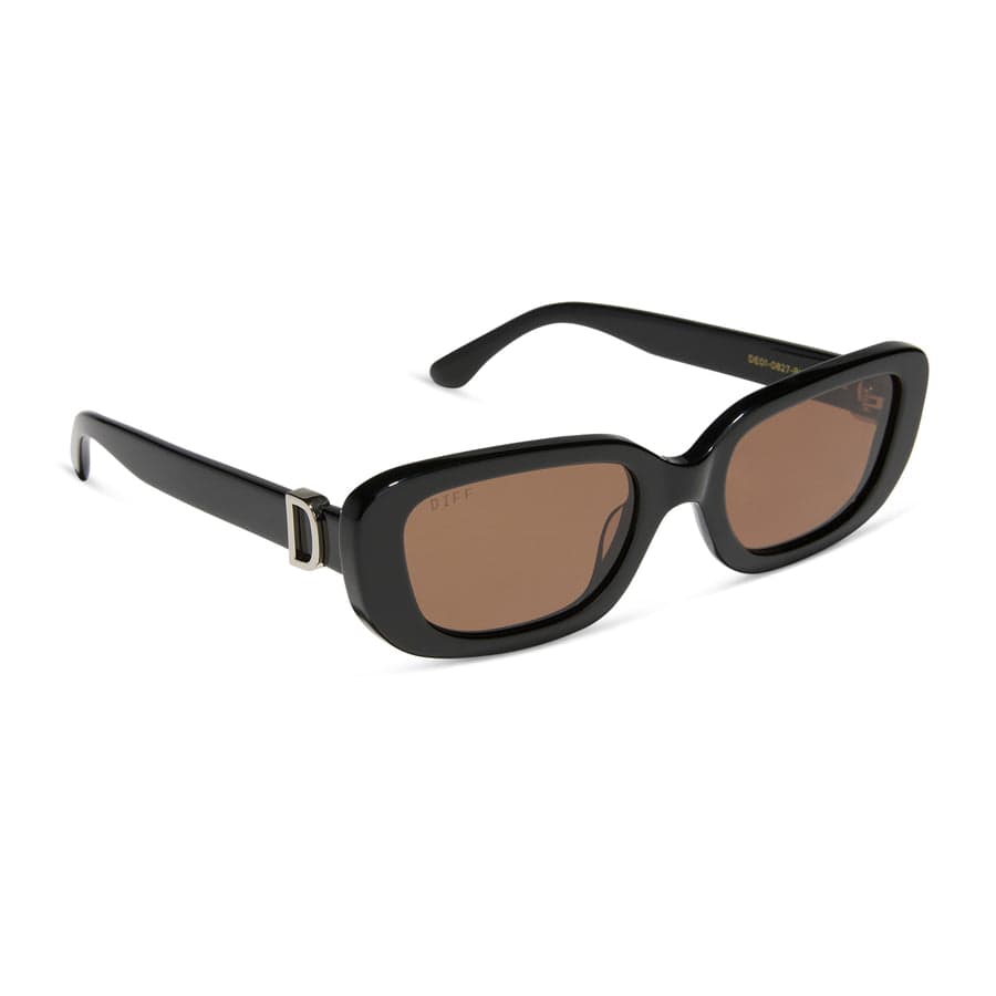 Daphne by DIFF Polarized Sunglasses in Gloss Black