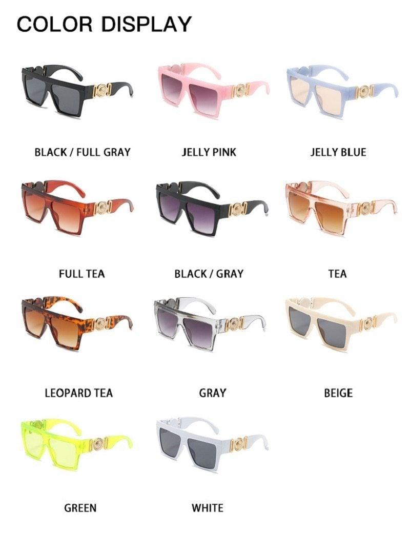 Oversized Square Sunglasses Color Variety Grid