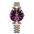 Luxury Crystal Dial Watch – Round Quartz Stainless Steel Fashion Timepiece