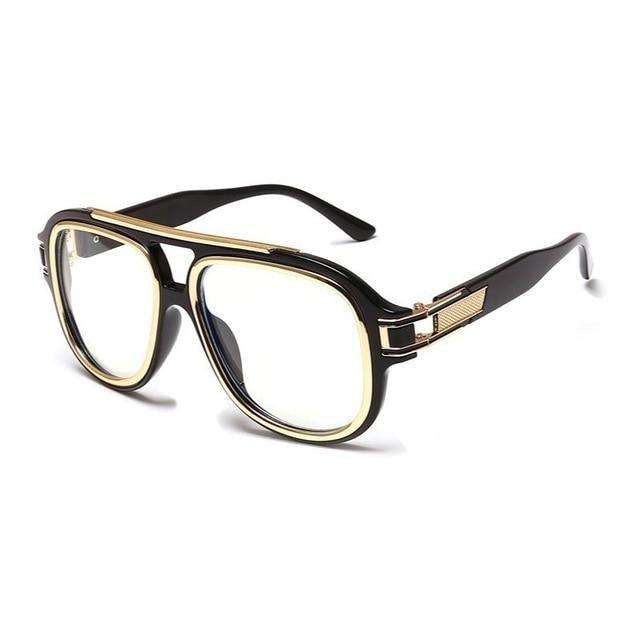 Stevvex Men's Square Aviator Sunglasses - Top-down studio shot