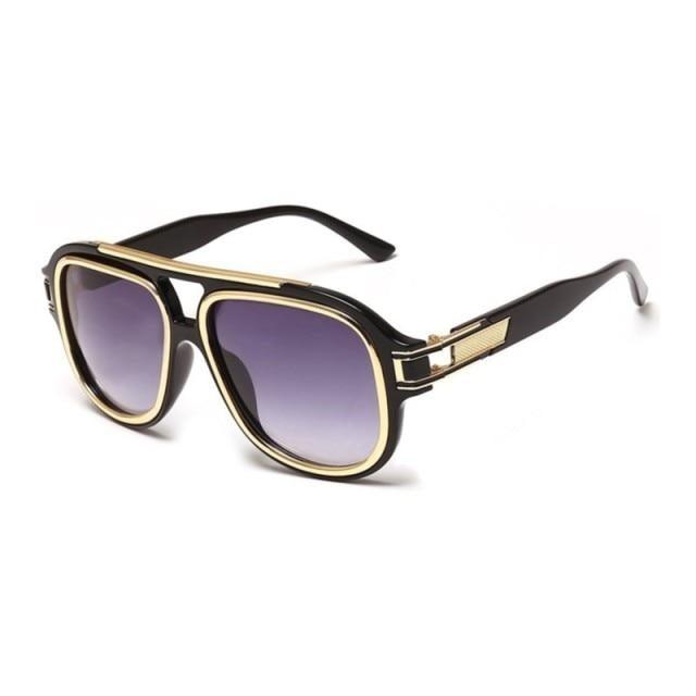 Stevvex Men's Oversized Square Sunglasses - Studio three-quarter angle