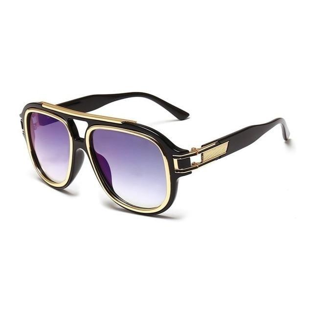 Stevvex Men's Square Sunglasses - Studio side angle view