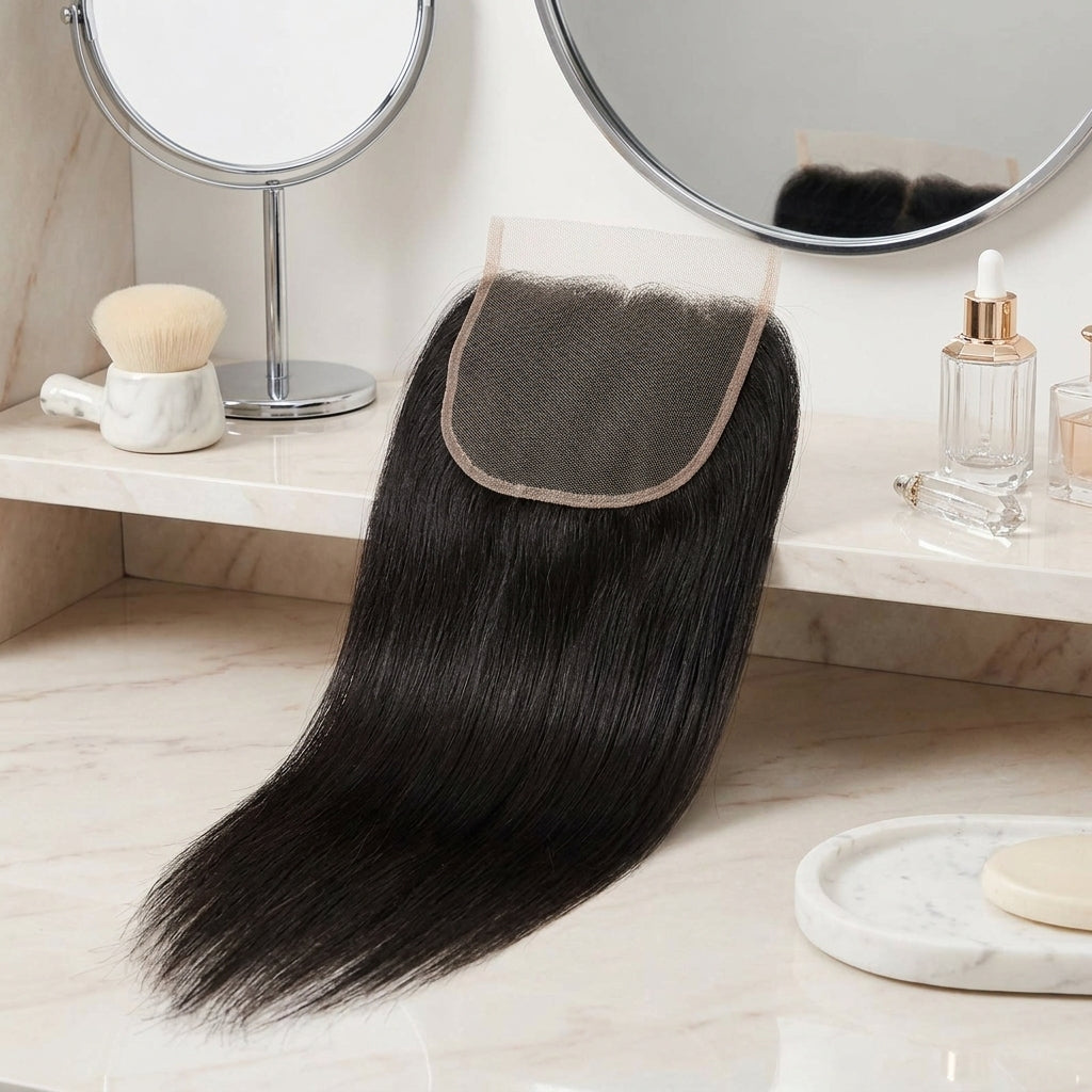 StariaHair 5x5 HD Lace Closure Straight #1B