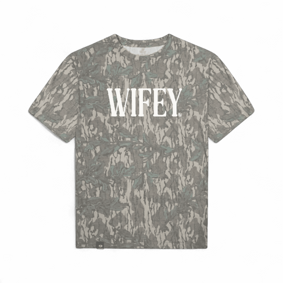 Wifey T-Shirt in Mossy Oak Greenleaf Camo Pattern