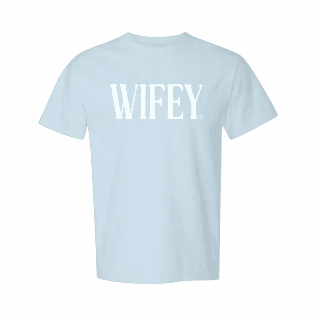 Wifey T-Shirt in Powder Blue Chambray Comfort Colors